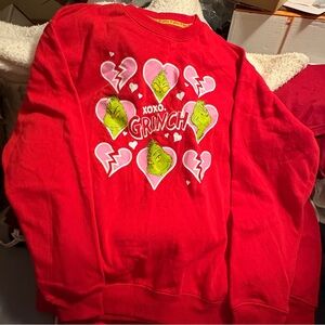 Red Grinch Graphic Sweatshirt & pants